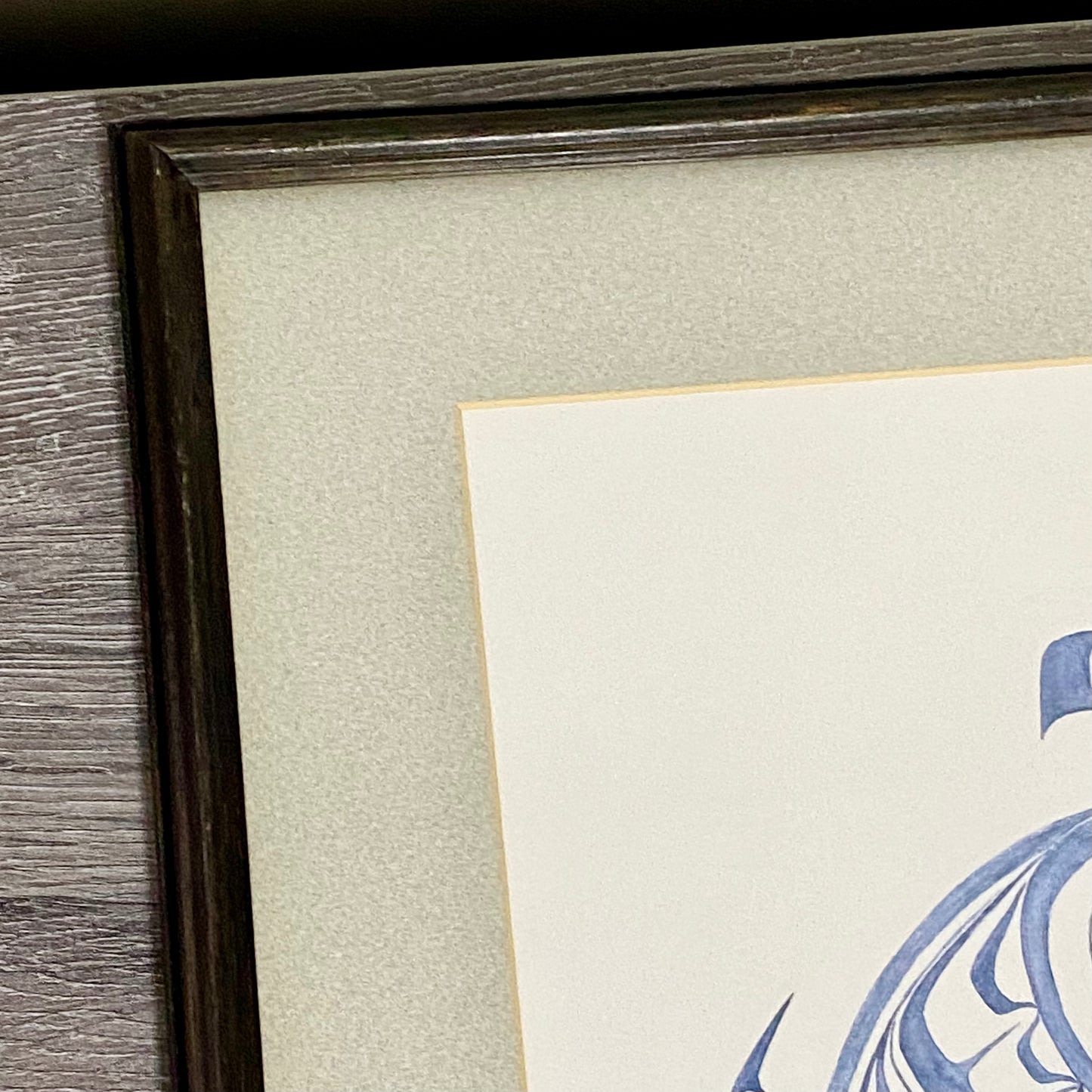 Vintage The Orca Killer Whale Watercolour Art Print Signed Sue Coleman Framed