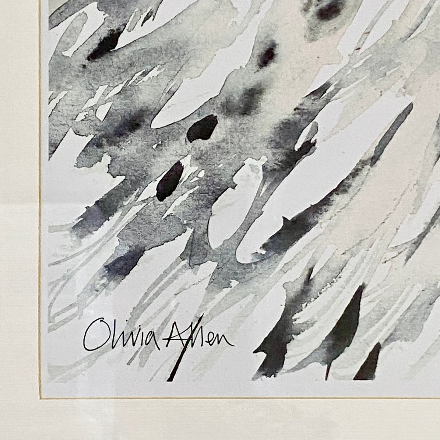 Two Roosters Chick Flick Chickens Watercolour Art Print Signed Olivia Athen