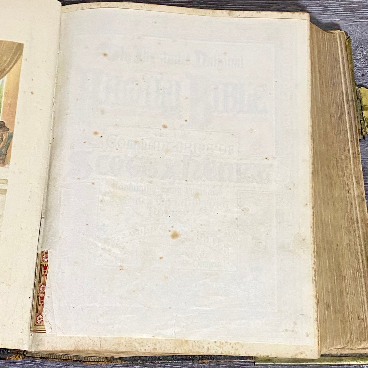 Antique Giant The National Family Bible Cassell Edited Rev. John Eadie c1880s