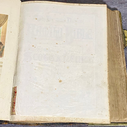 Antique Giant The National Family Bible Cassell Edited Rev. John Eadie c1880s