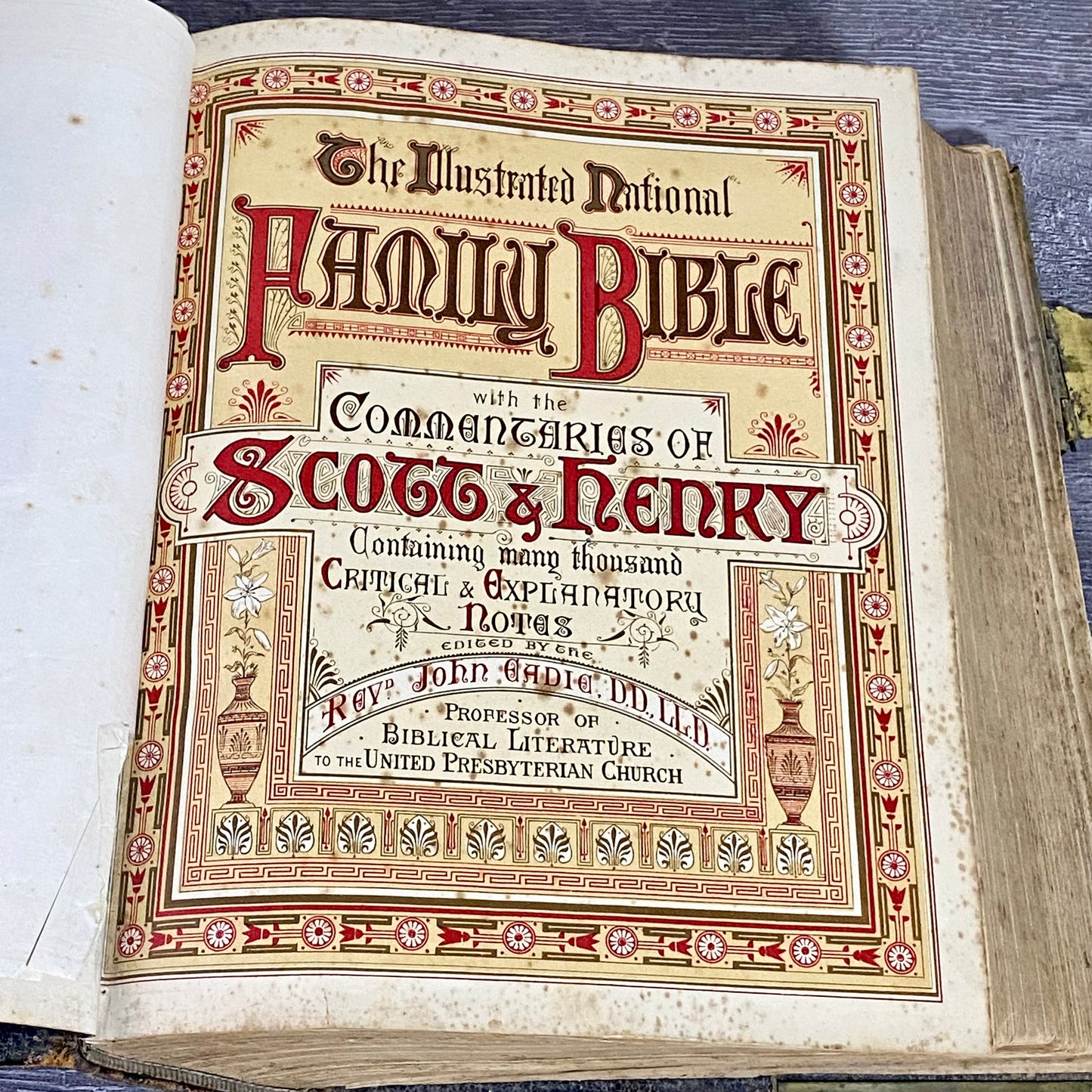 Antique Giant The National Family Bible Cassell Edited Rev. John Eadie c1880s