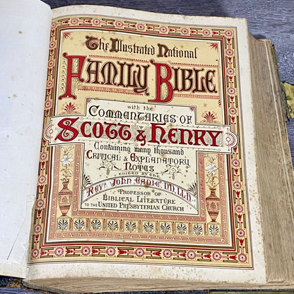 Antique Giant The National Family Bible Cassell Edited Rev. John Eadie c1880s