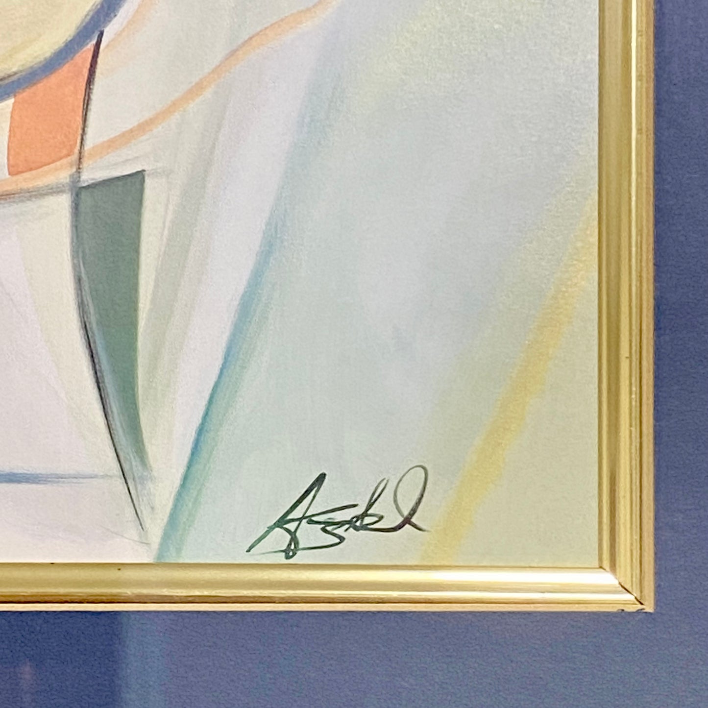 Vintage Bass-ic Instinct Musical Art Print Plate Signed Alfred Gockel Framed