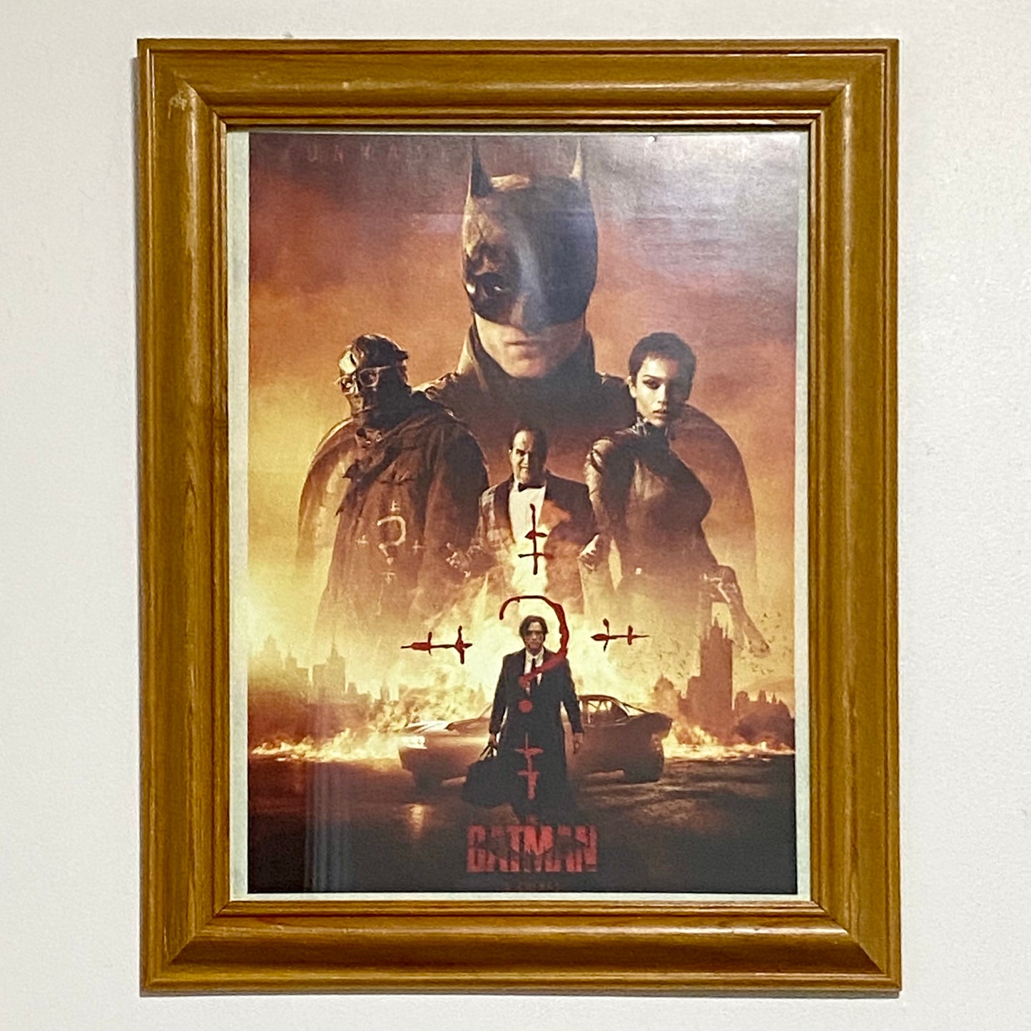 The Batman DC Comics 2022 Original Promo Movie Poster Print Framed With Glazing