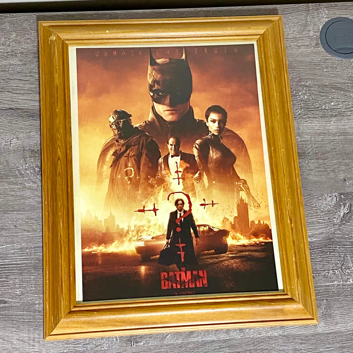 The Batman DC Comics 2022 Original Promo Movie Poster Print Framed With Glazing