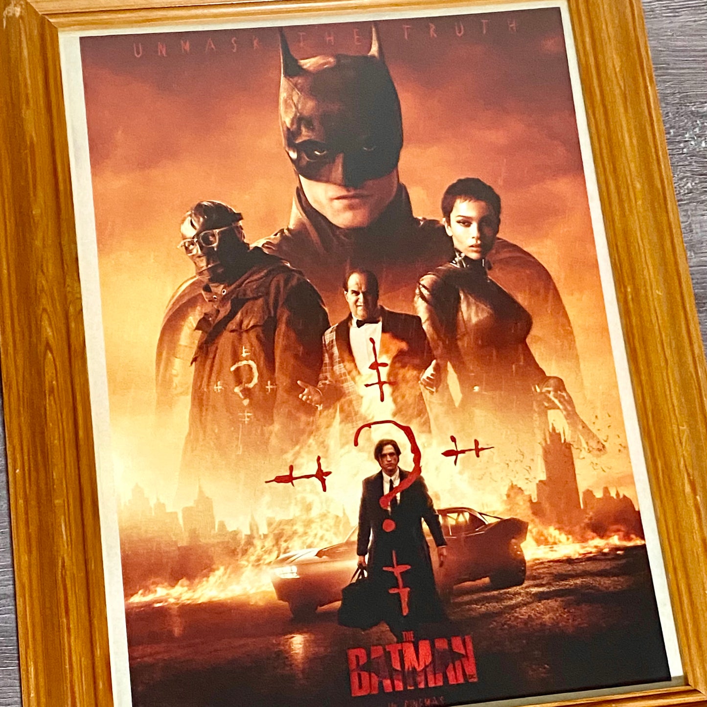 The Batman DC Comics 2022 Original Promo Movie Poster Print Framed With Glazing