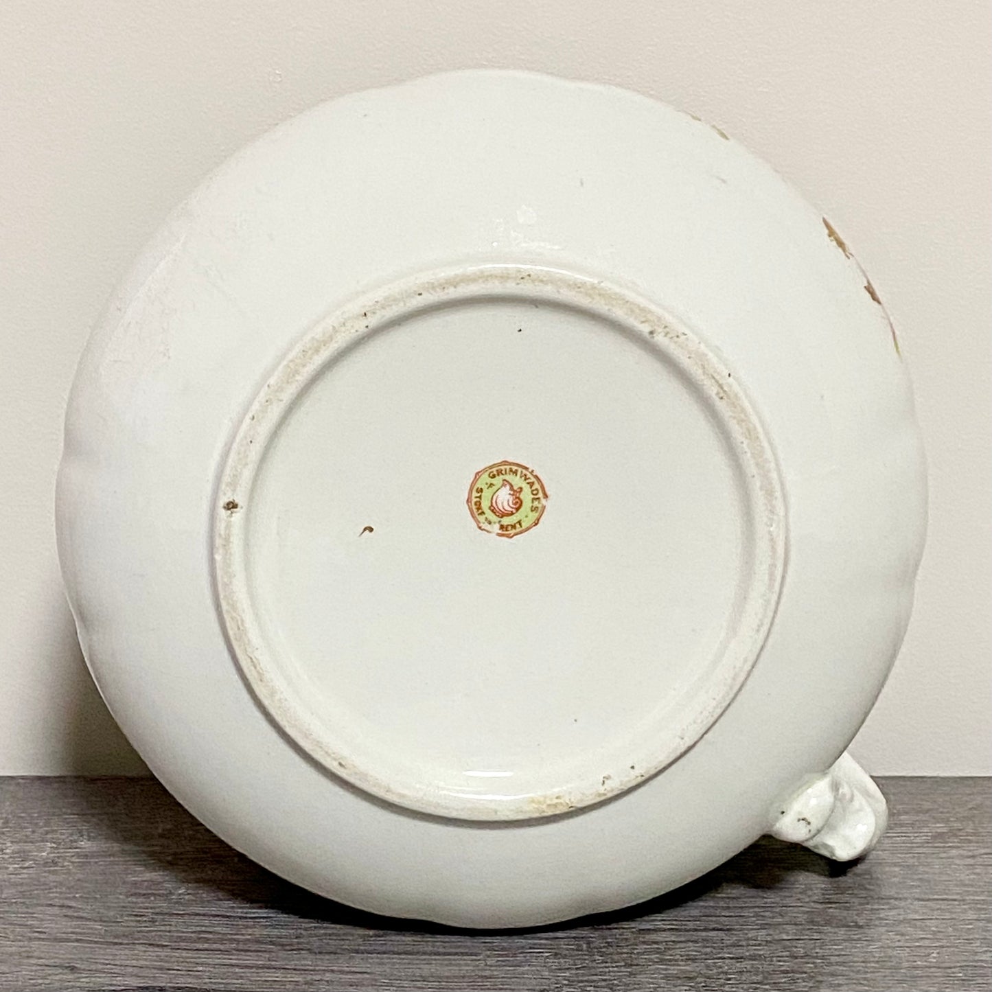 Antique Victorian Style Ceramic Floral Design Chamber Pot With Handle Grimwades