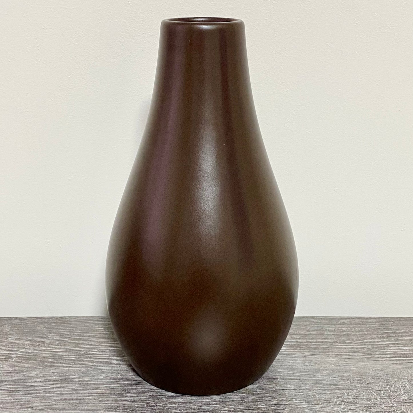 Marks & Spencer Ceramic Teardrop Dark Brown Vase Modern Home Decor Portugal 25cm