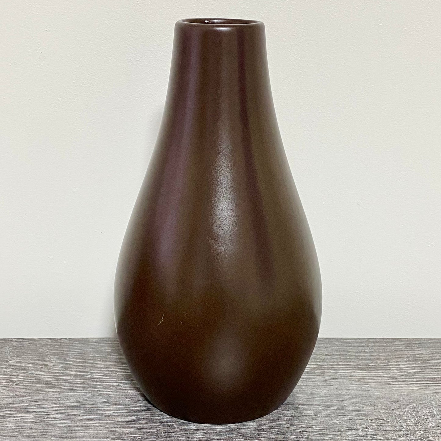 Marks & Spencer Ceramic Teardrop Dark Brown Vase Modern Home Decor Portugal 25cm