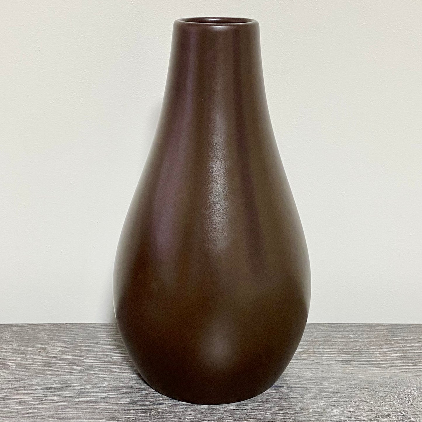 Marks & Spencer Ceramic Teardrop Dark Brown Vase Modern Home Decor Portugal 25cm