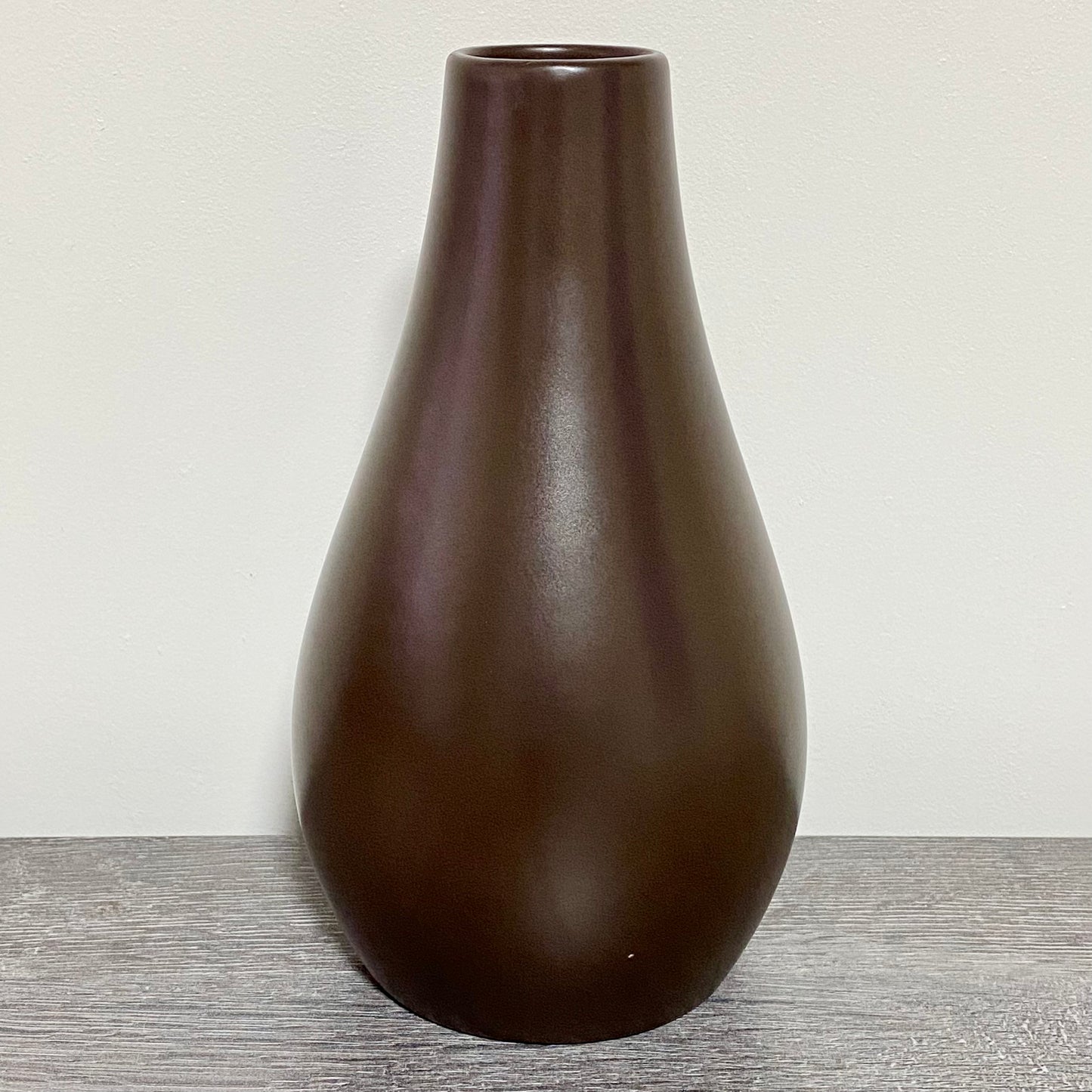 Marks & Spencer Ceramic Teardrop Dark Brown Vase Modern Home Decor Portugal 25cm
