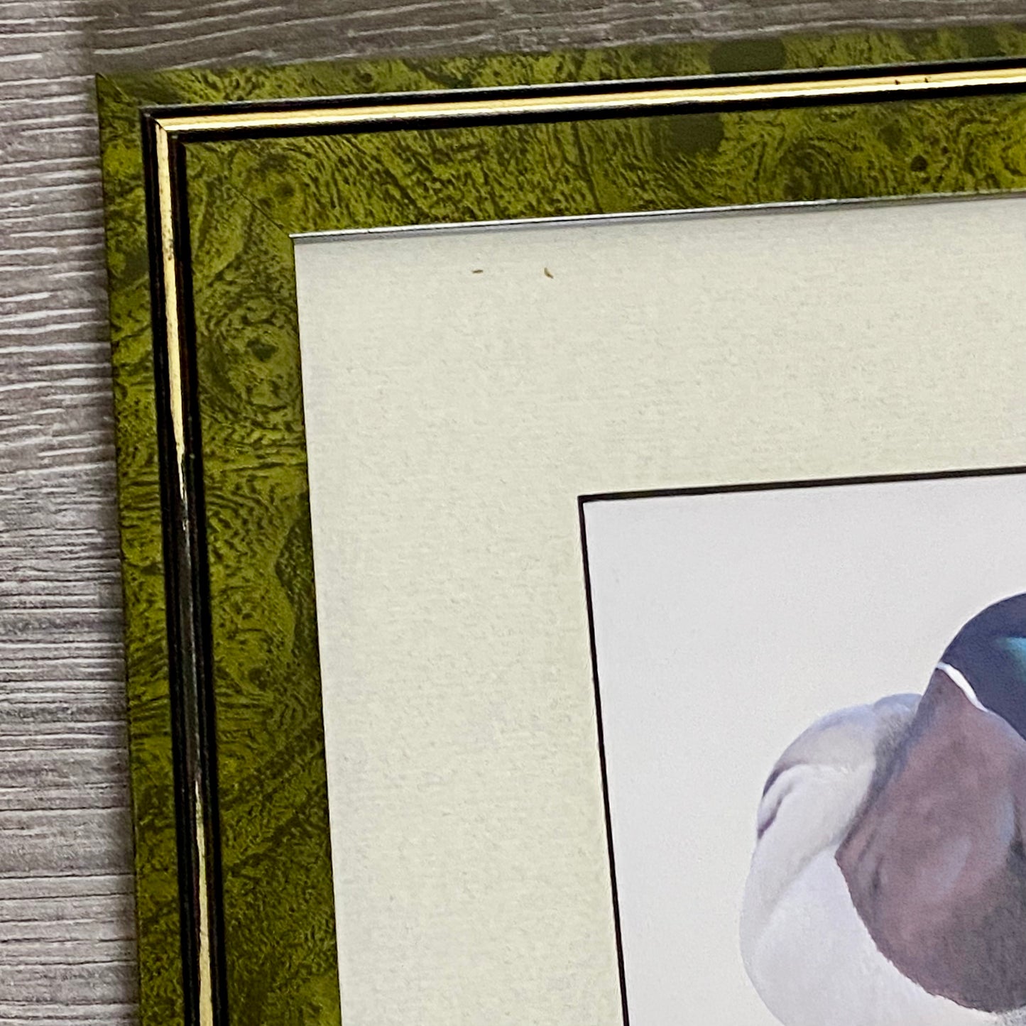 Vintage The Kids Duck Ducks Litho Print Plate Signed Art LaMay Framed & Glazed