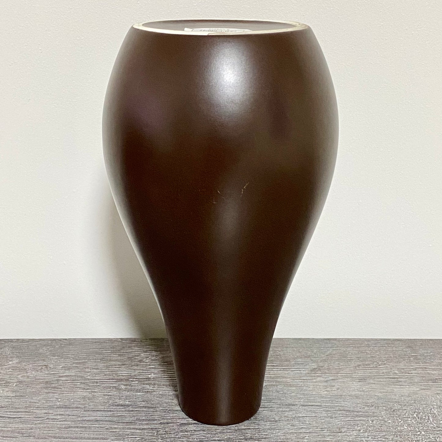 Marks & Spencer Ceramic Teardrop Dark Brown Vase Modern Home Decor Portugal 25cm