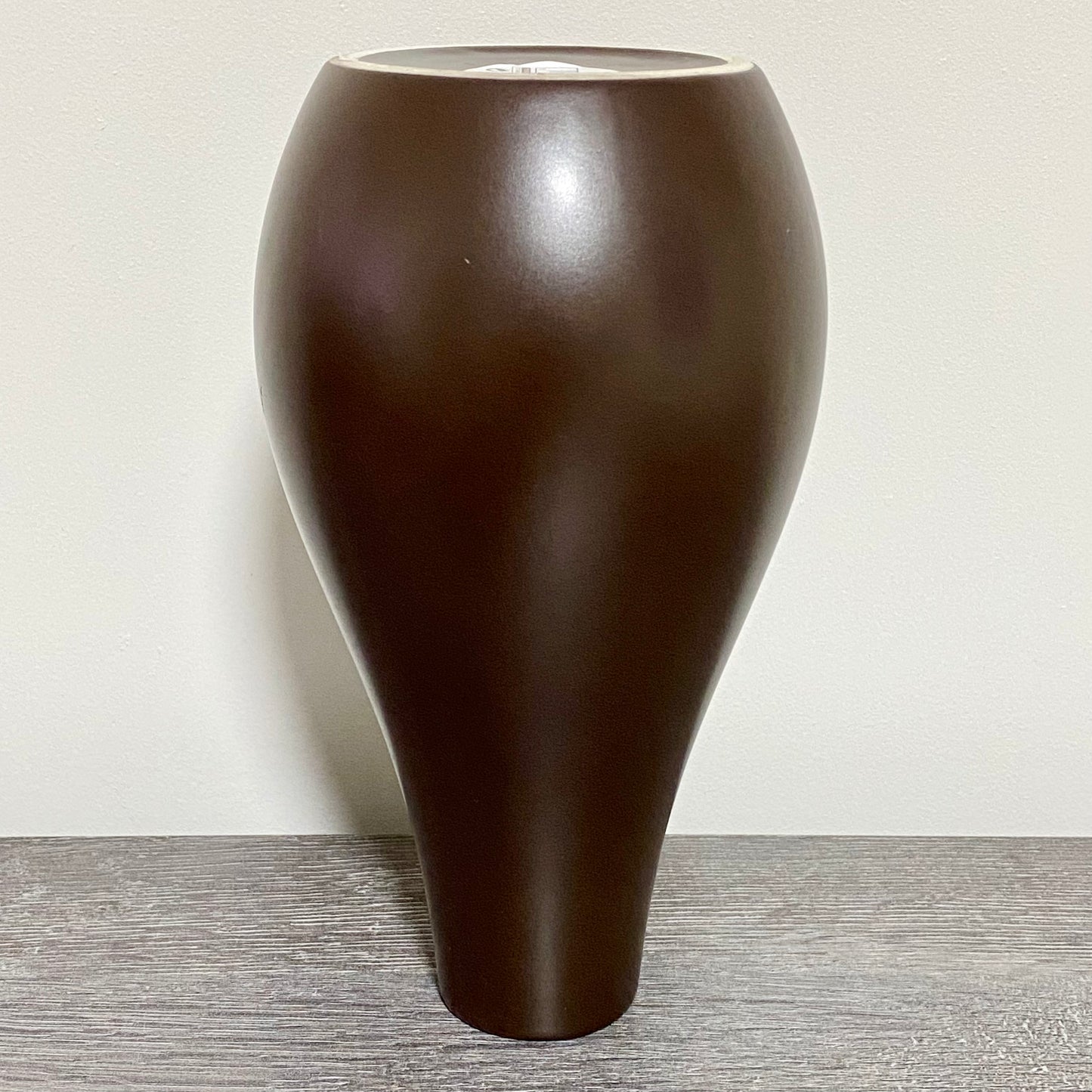 Marks & Spencer Ceramic Teardrop Dark Brown Vase Modern Home Decor Portugal 25cm