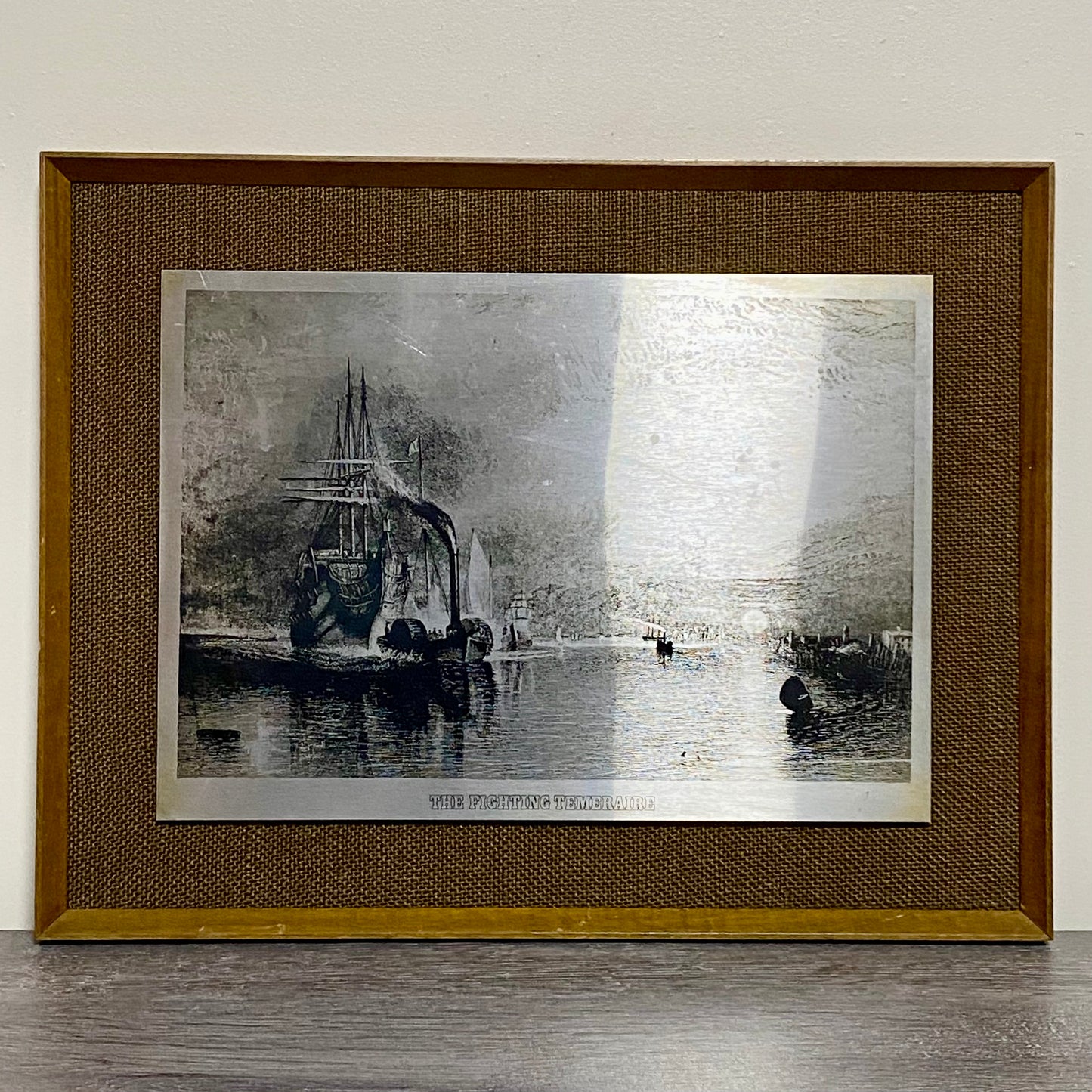 The Fighting Temeraire Joseph Mallord William Turner Framed Steel Black Etch