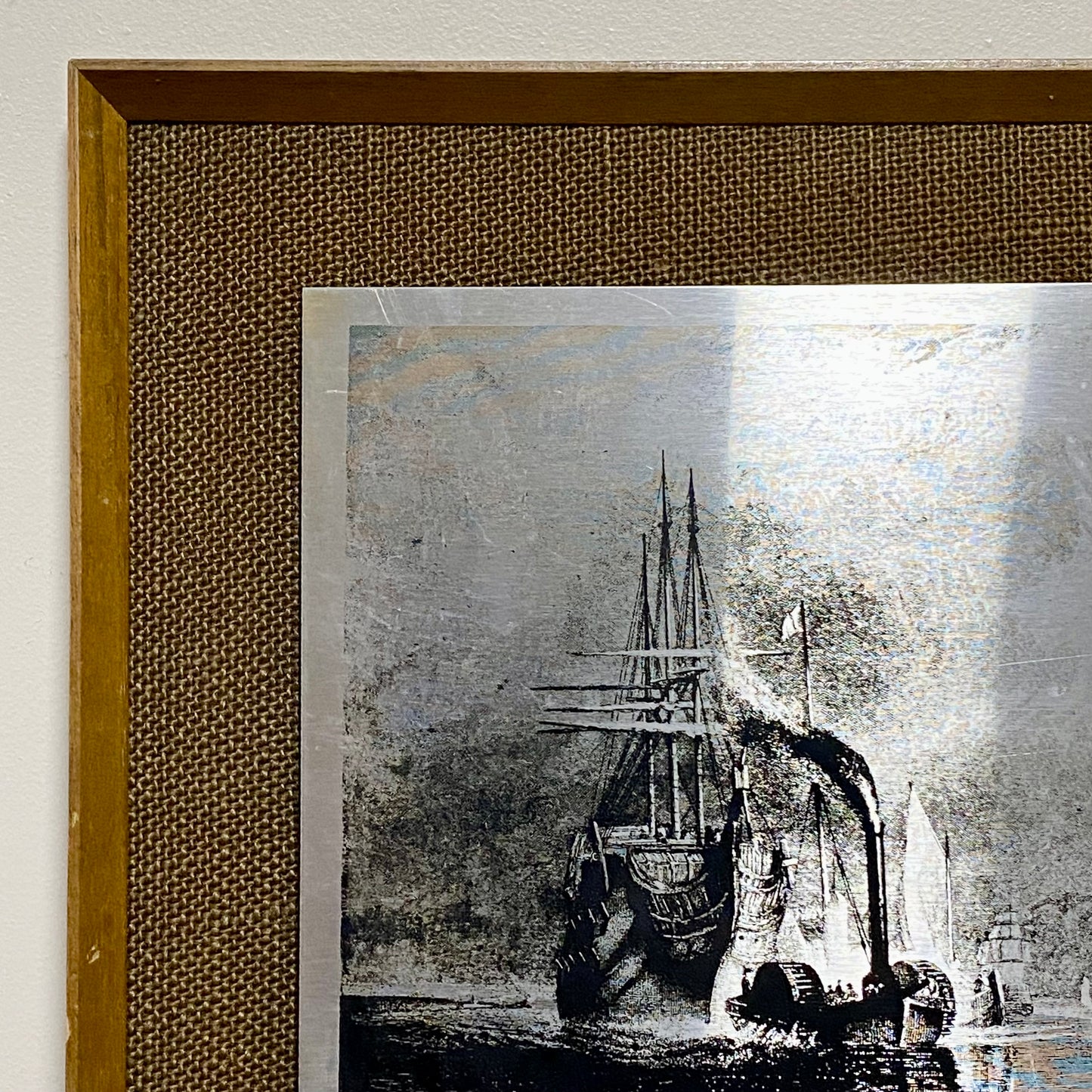 The Fighting Temeraire Joseph Mallord William Turner Framed Steel Black Etch