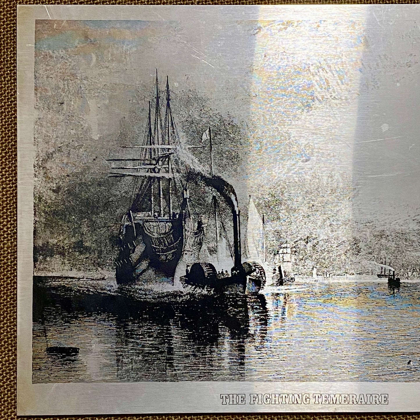 The Fighting Temeraire Joseph Mallord William Turner Framed Steel Black Etch
