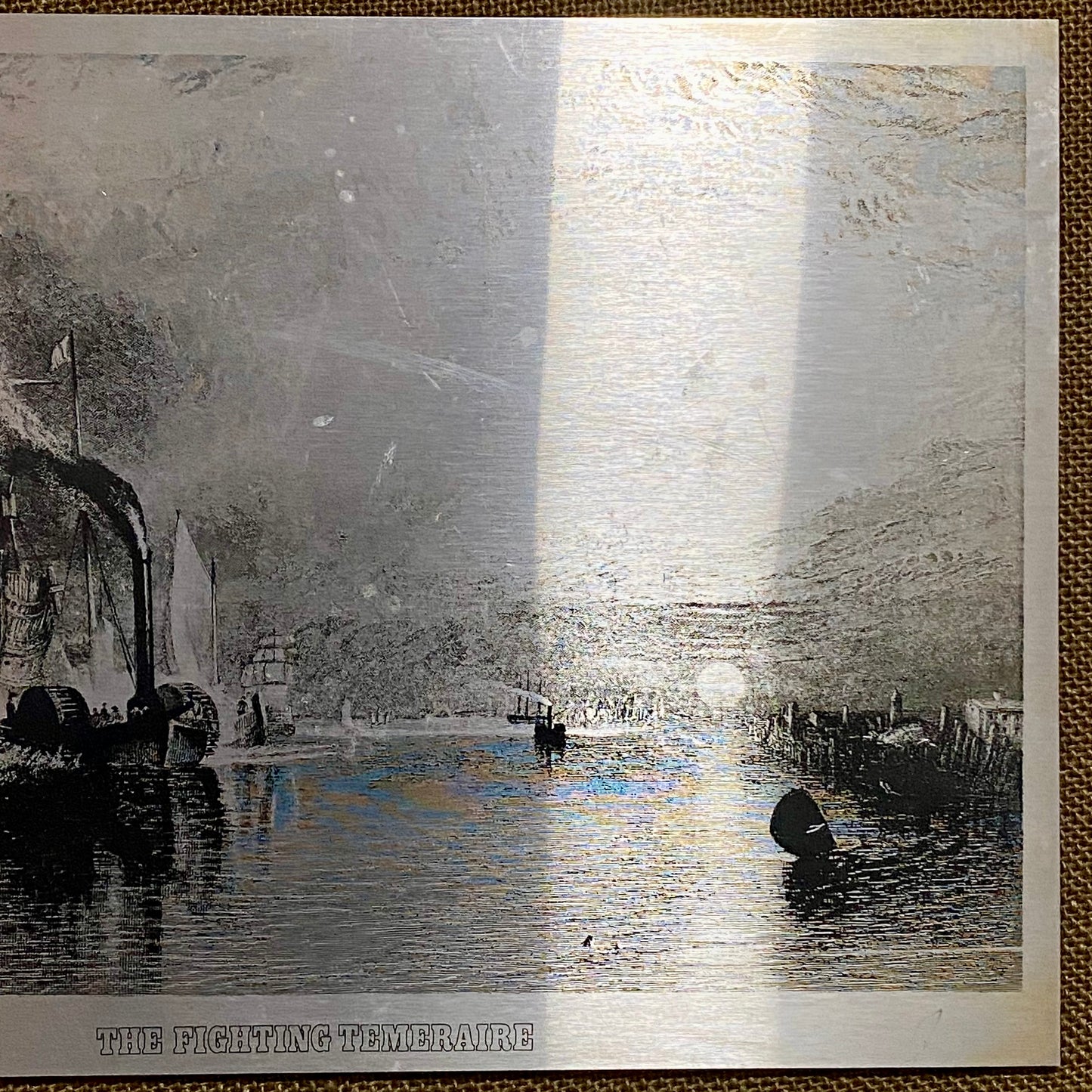 The Fighting Temeraire Joseph Mallord William Turner Framed Steel Black Etch