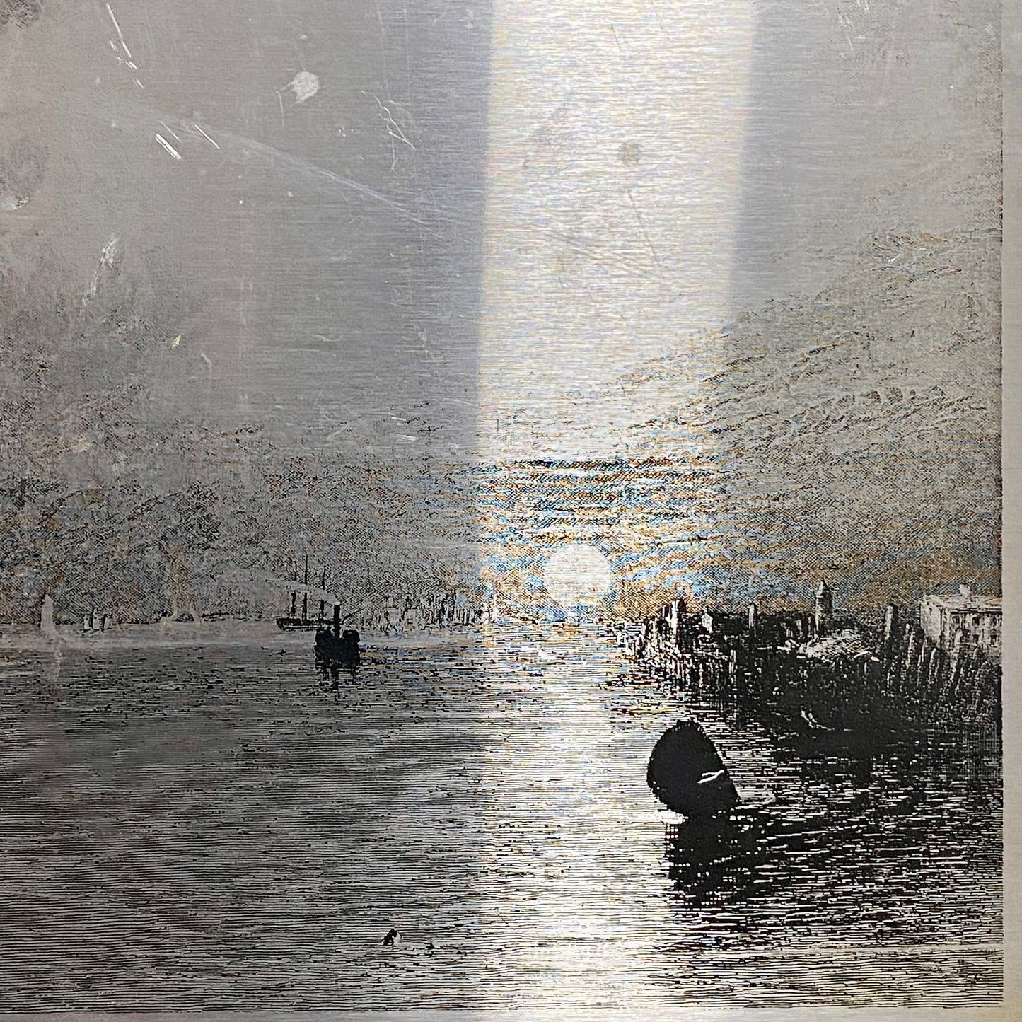 The Fighting Temeraire Joseph Mallord William Turner Framed Steel Black Etch