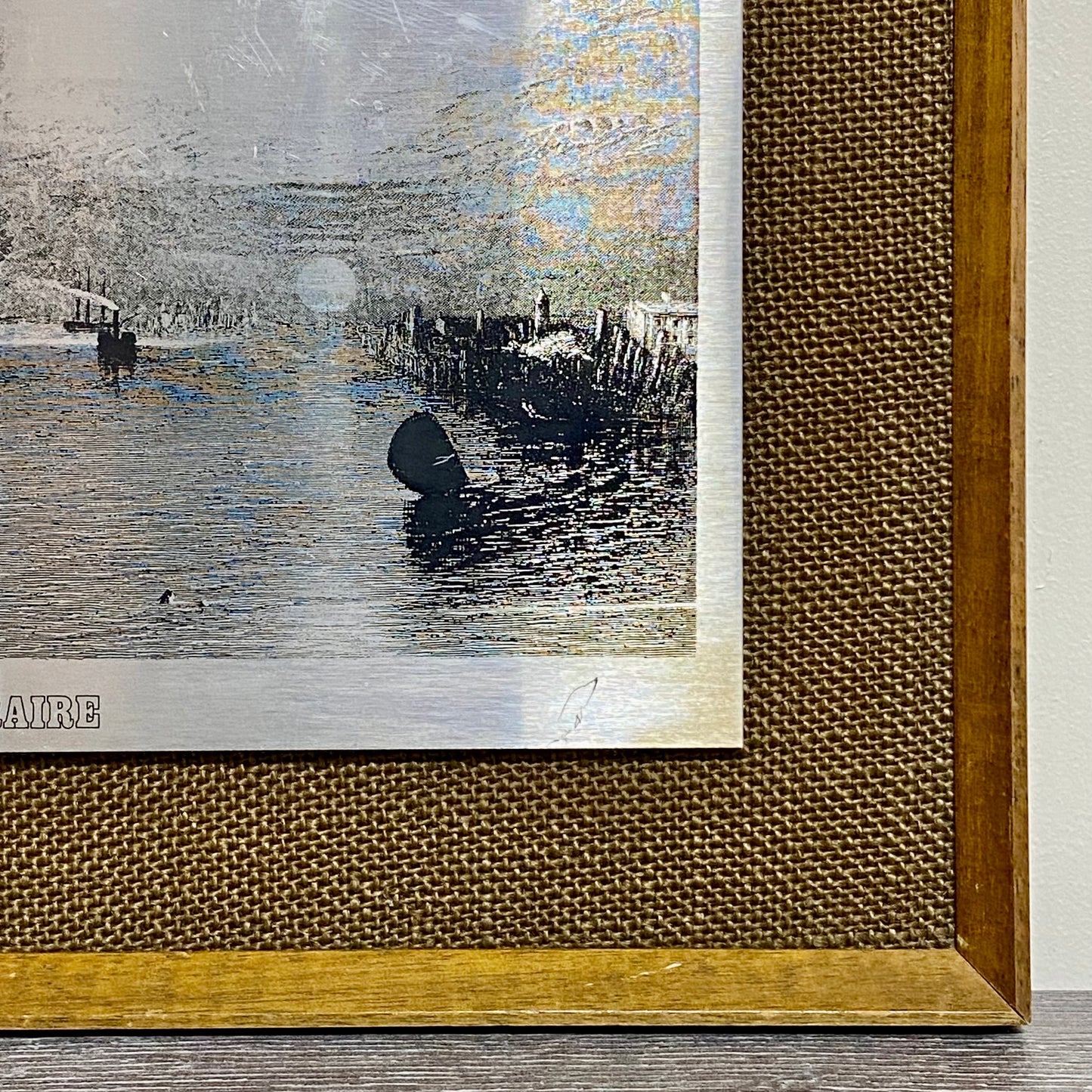The Fighting Temeraire Joseph Mallord William Turner Framed Steel Black Etch