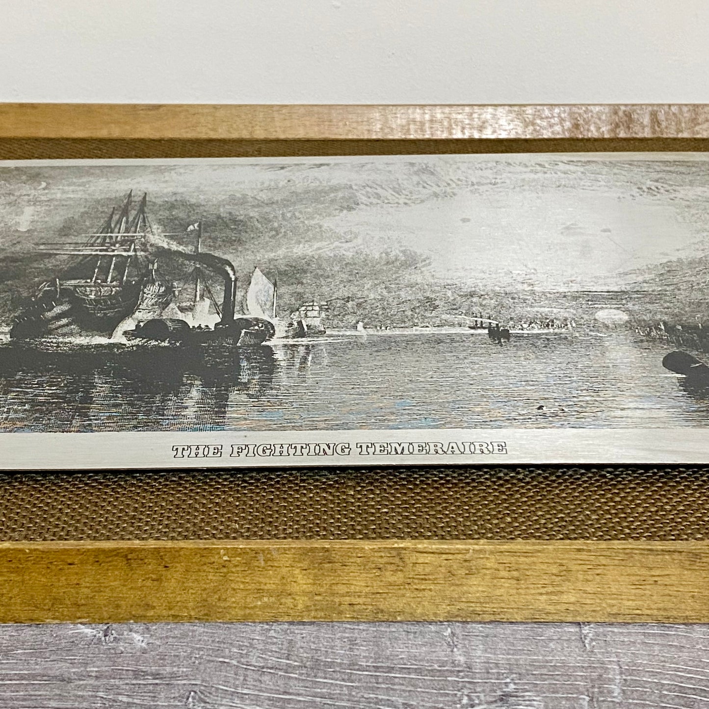 The Fighting Temeraire Joseph Mallord William Turner Framed Steel Black Etch