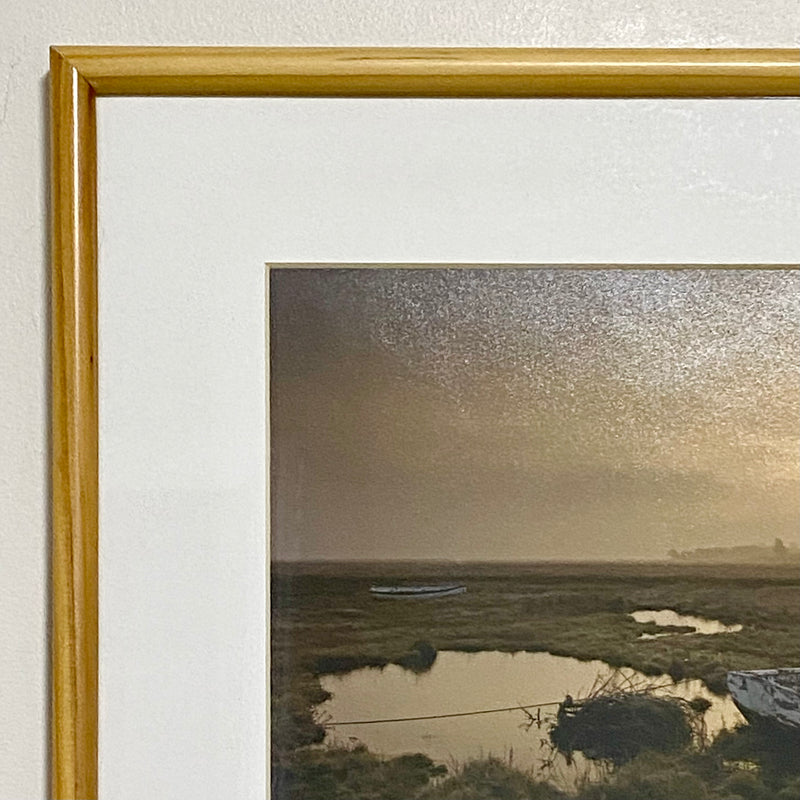 Vintage Breaking Dawn Brancaster Staithe Boat Photograph Print Signed & Framed