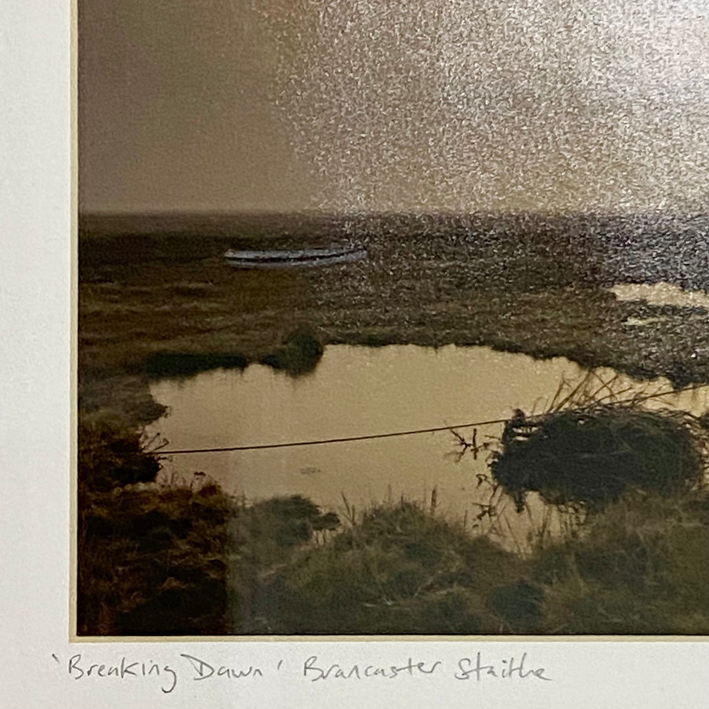 Vintage Breaking Dawn Brancaster Staithe Boat Photograph Print Signed & Framed