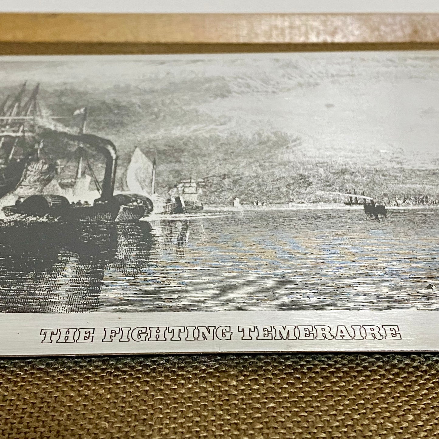 The Fighting Temeraire Joseph Mallord William Turner Framed Steel Black Etch