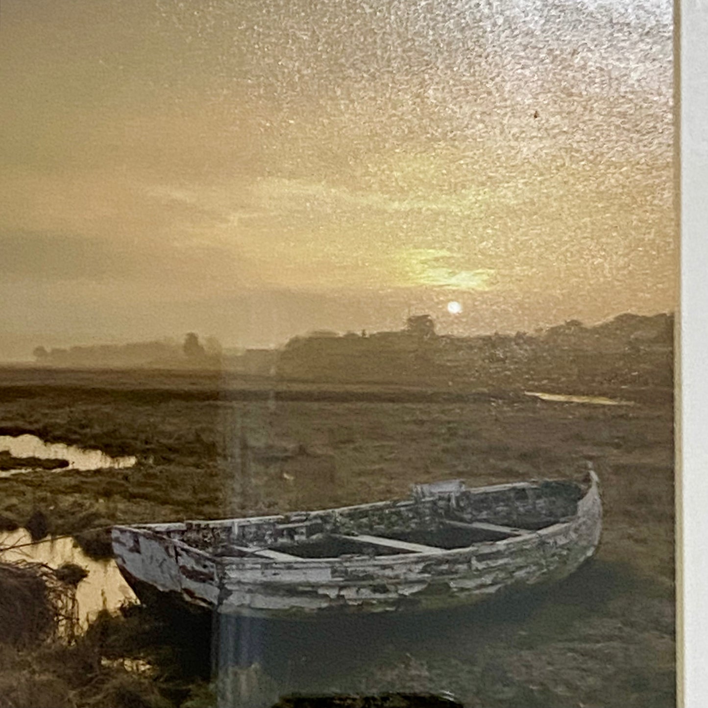 Vintage Breaking Dawn Brancaster Staithe Boat Photograph Print Signed & Framed