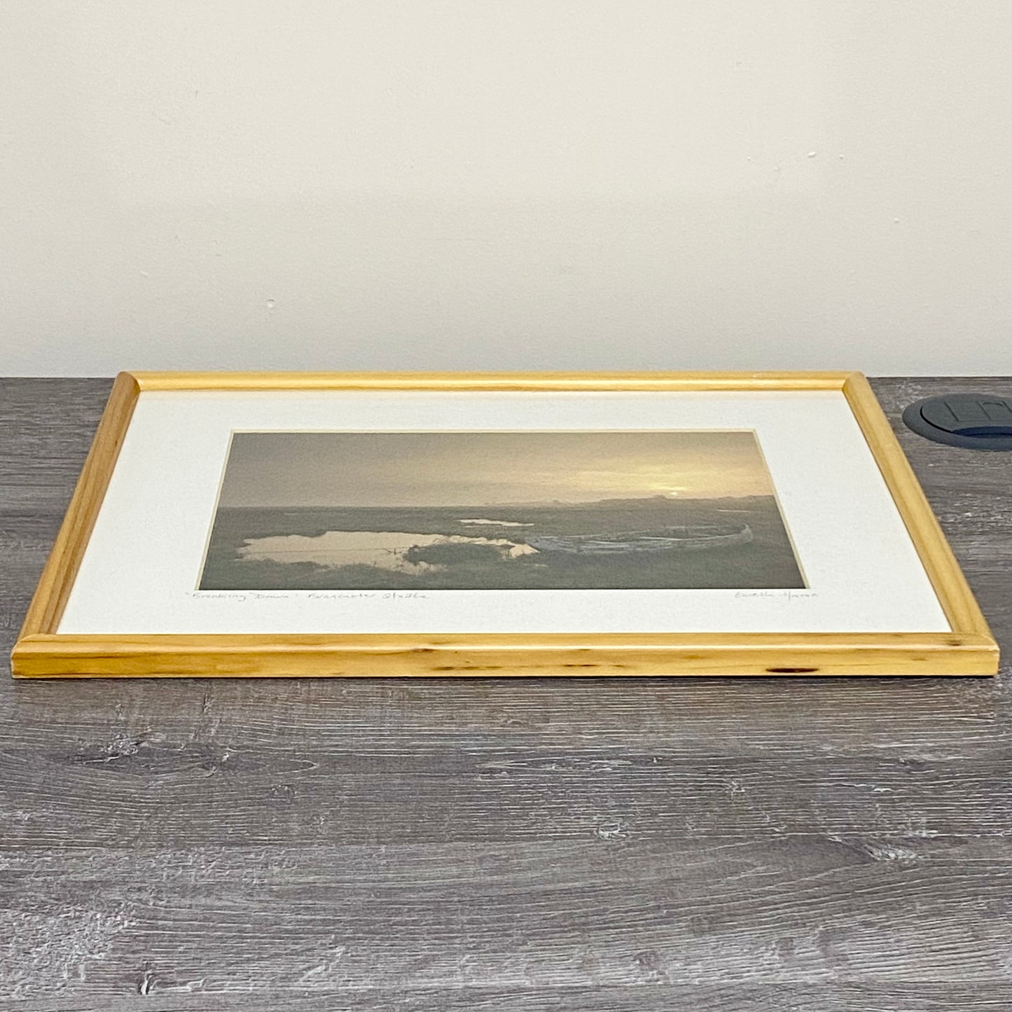 Vintage Breaking Dawn Brancaster Staithe Boat Photograph Print Signed & Framed