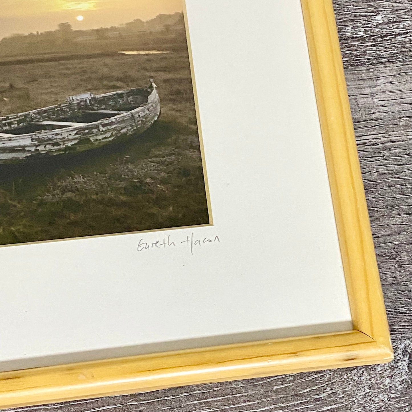 Vintage Breaking Dawn Brancaster Staithe Boat Photograph Print Signed & Framed