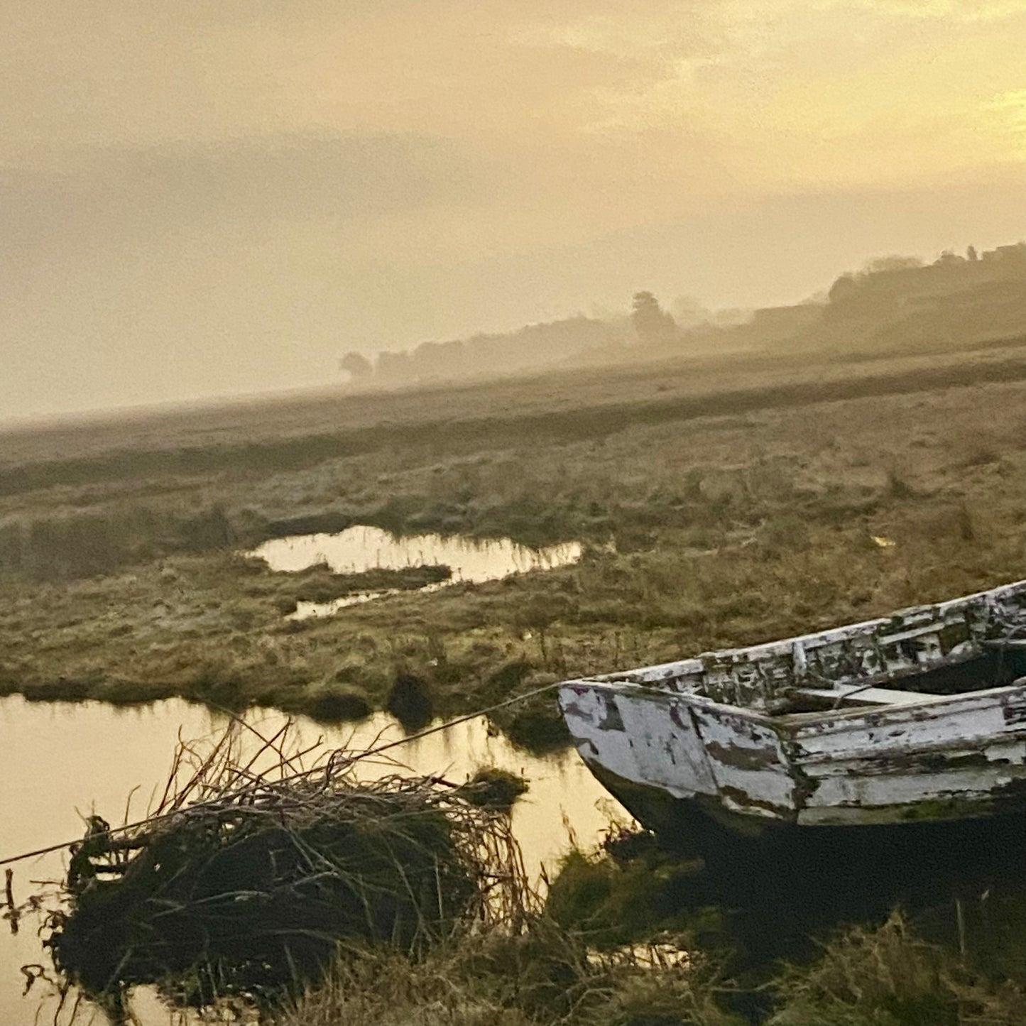 Vintage Breaking Dawn Brancaster Staithe Boat Photograph Print Signed & Framed
