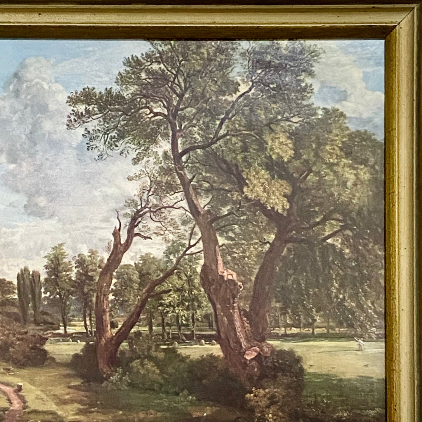 Vintage Flatford Mill Horse River Scene Art Print On Board After John Constable