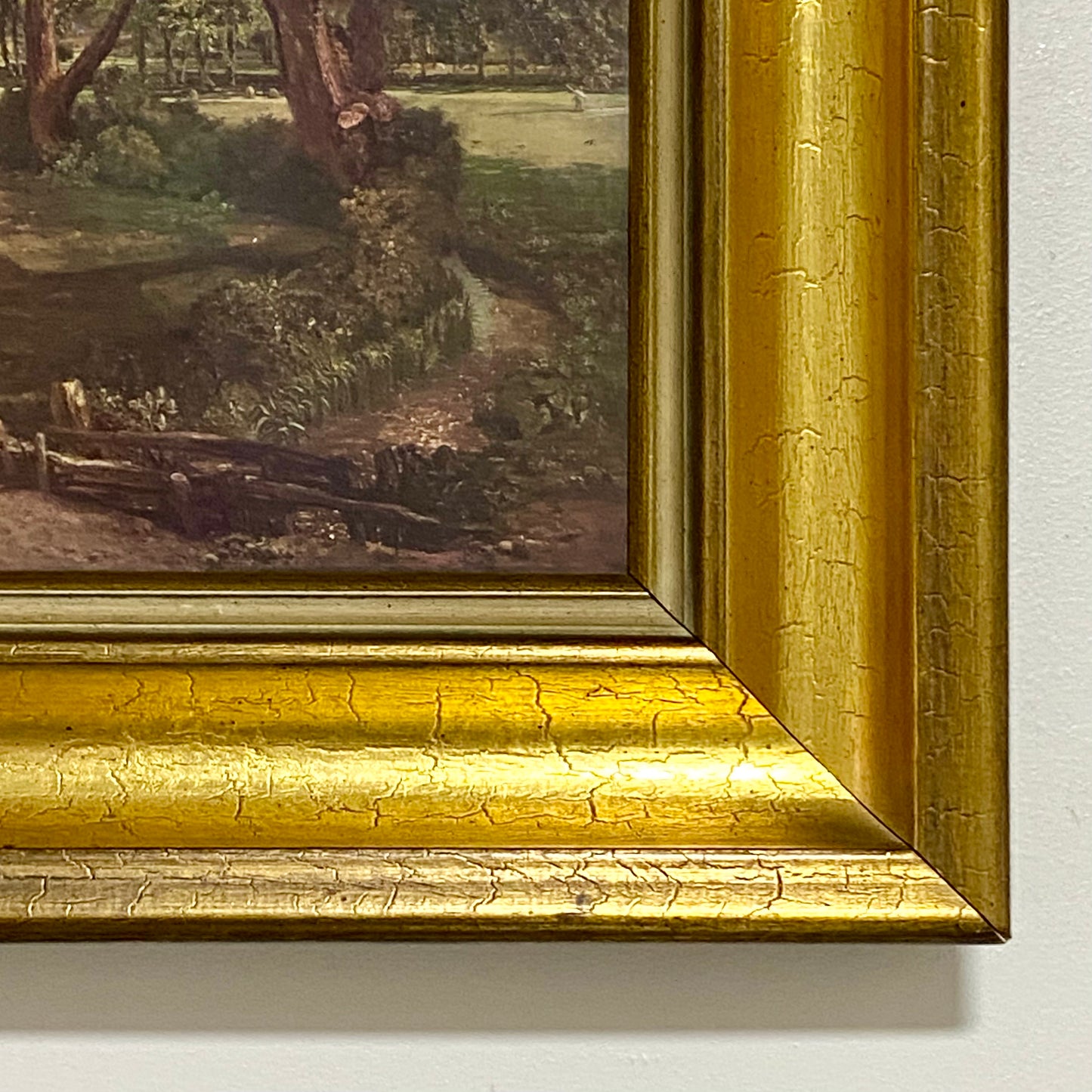 Vintage Flatford Mill Horse River Scene Art Print On Board After John Constable