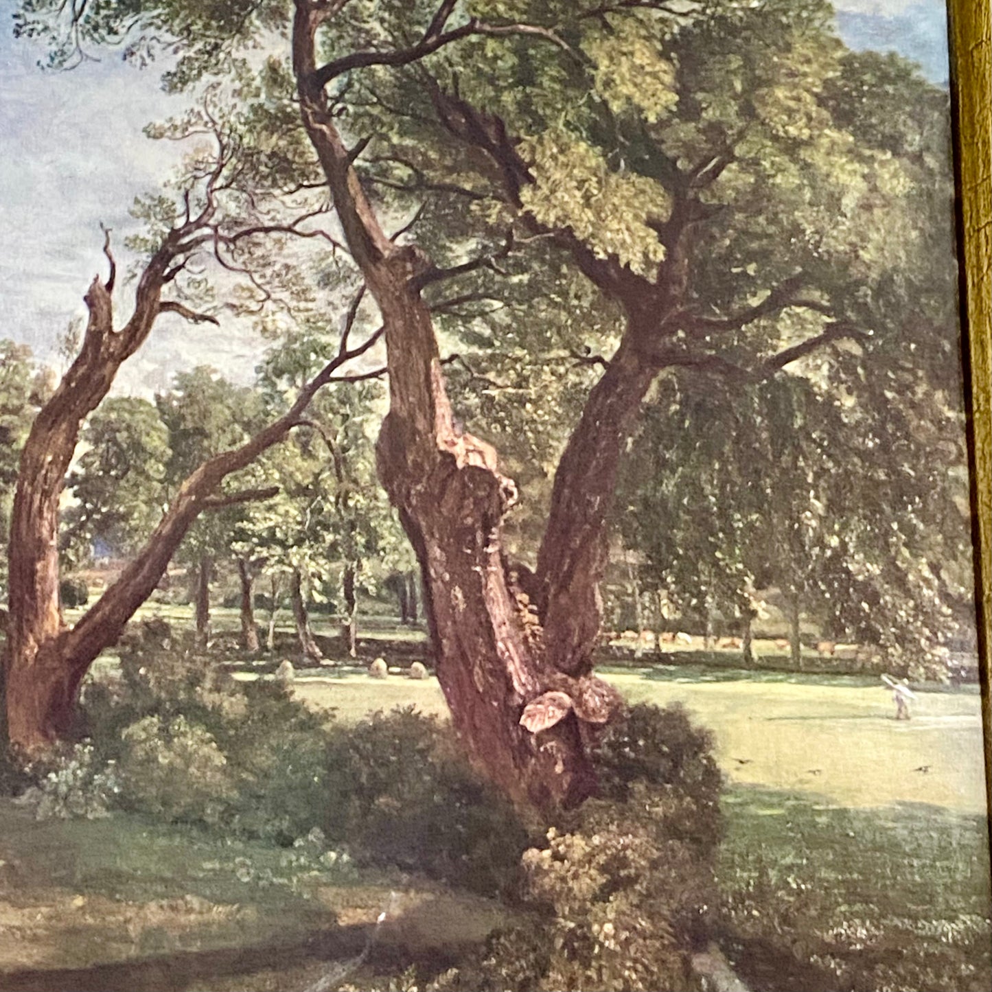 Vintage Flatford Mill Horse River Scene Art Print On Board After John Constable