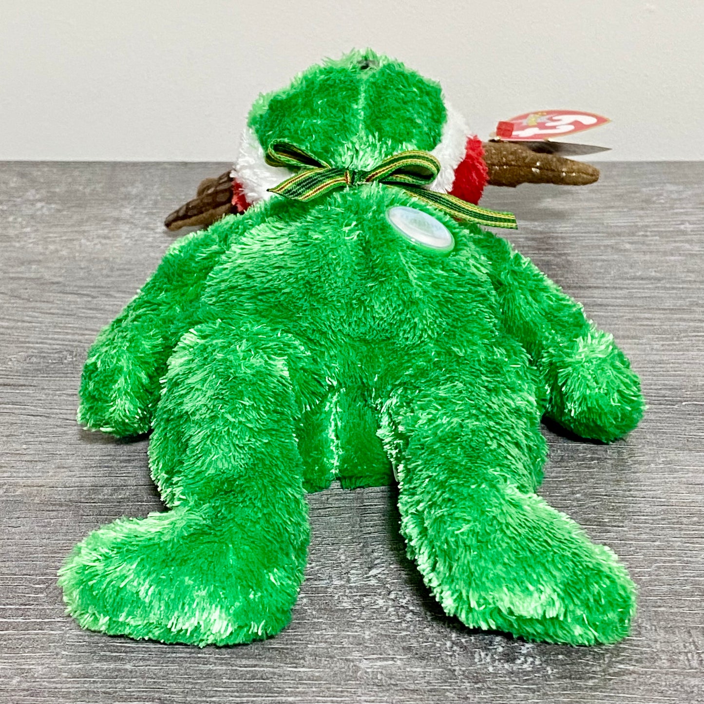 Ty Beanie Baby 2002 Holiday Teddy Christmas Soft Plush Reindeer Bear With Tags