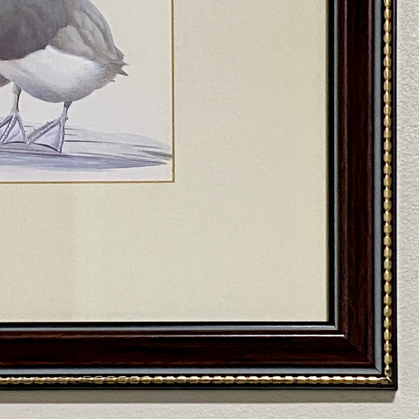 Vintage The Bully Boys Ducks Art Print Plate Signed Art LaMay Framed & Glazed