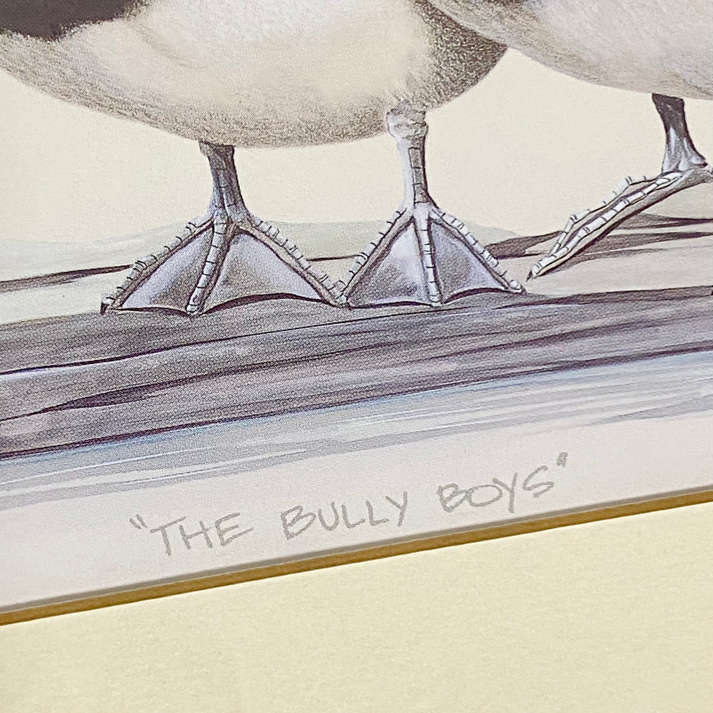 Vintage The Bully Boys Ducks Art Print Plate Signed Art LaMay Framed & Glazed