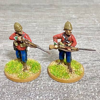 2x 28mm 24th Regiment Of Foot Painted Plastic Miniatures Zulu 1879 War Games #1