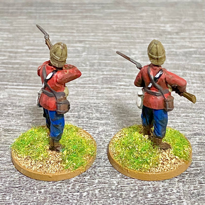 2x 28mm 24th Regiment Of Foot Painted Plastic Miniatures Zulu 1879 War Games #1
