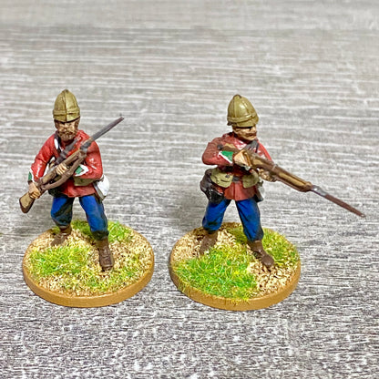 2x 28mm 24th Regiment Of Foot Painted Plastic Miniatures Zulu 1879 War Games #2