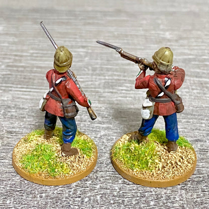 2x 28mm 24th Regiment Of Foot Painted Plastic Miniatures Zulu 1879 War Games #2
