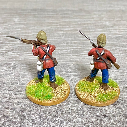 2x 28mm 24th Regiment Of Foot Painted Plastic Miniatures Zulu 1879 War Games #5