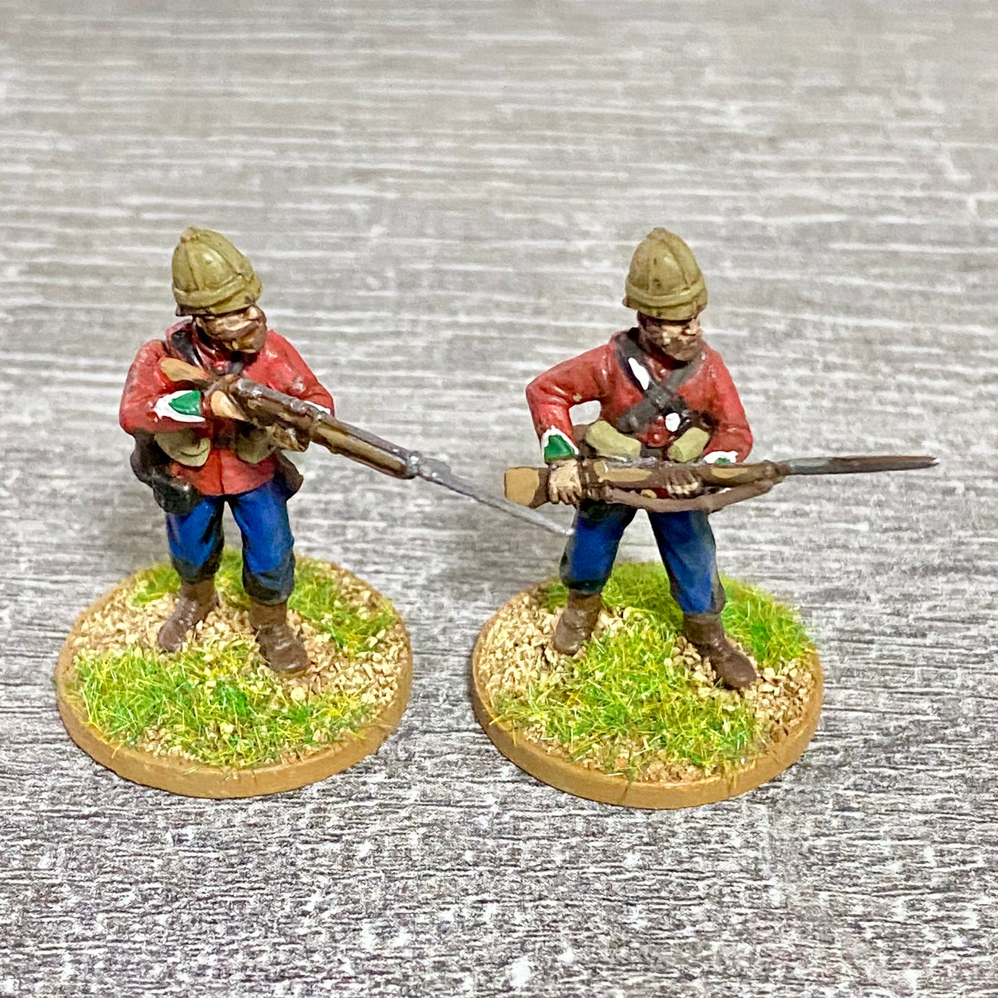 2x 28mm 24th Regiment Of Foot Painted Plastic Miniatures Zulu 1879 War Games #6