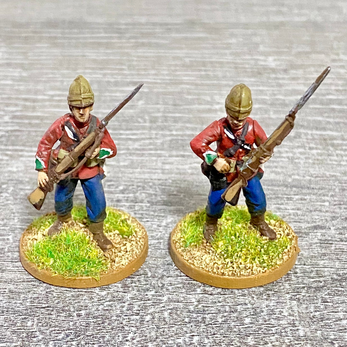 2x 28mm 24th Regiment Of Foot Painted Plastic Miniatures Zulu 1879 War Games #8