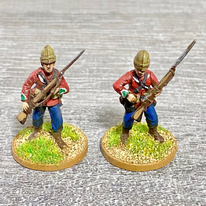 2x 28mm 24th Regiment Of Foot Painted Plastic Miniatures Zulu 1879 War Games #8