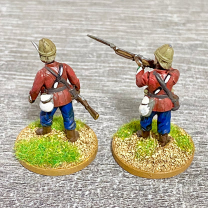 2x 28mm 24th Regiment Of Foot Painted Plastic Miniatures Zulu 1879 War Games #10