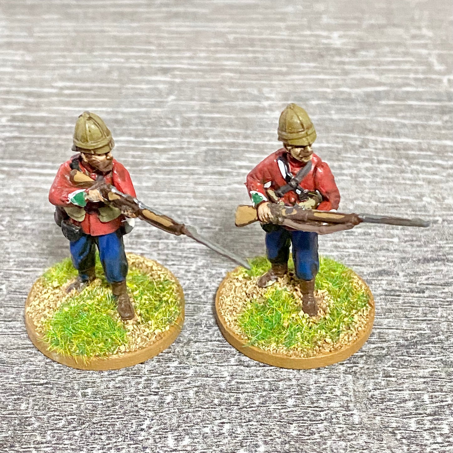 2x 28mm 24th Regiment Of Foot Painted Plastic Miniatures Zulu 1879 War Games #11