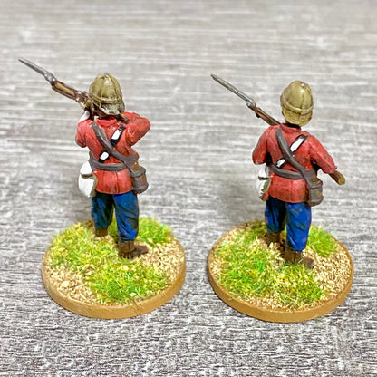 2x 28mm 24th Regiment Of Foot Painted Plastic Miniatures Zulu 1879 War Games #11