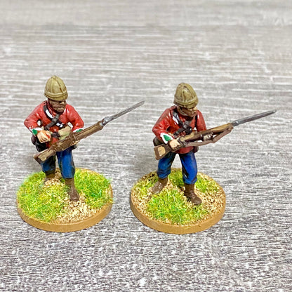 2x 28mm 24th Regiment Of Foot Painted Plastic Miniatures Zulu 1879 War Games #12